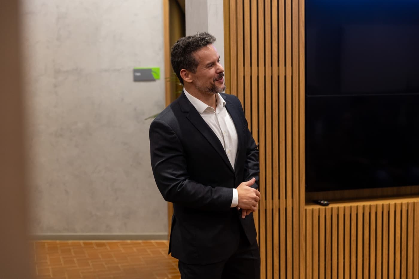 Cristiano Vasconcelos em evento para empresários